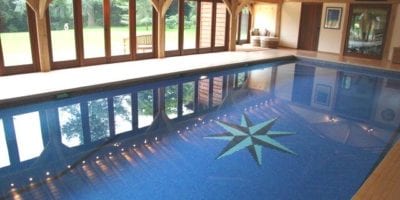 Indoor Swimming Pool with Mosaic Design Star