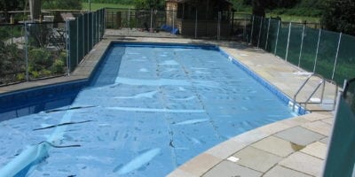 Swimming Pool with Fencing and Cover