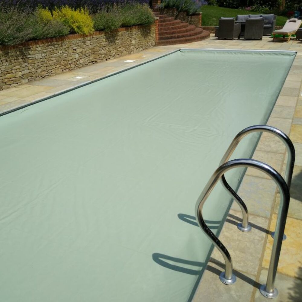Covered Outdoor Swimming Pool with Grabrail